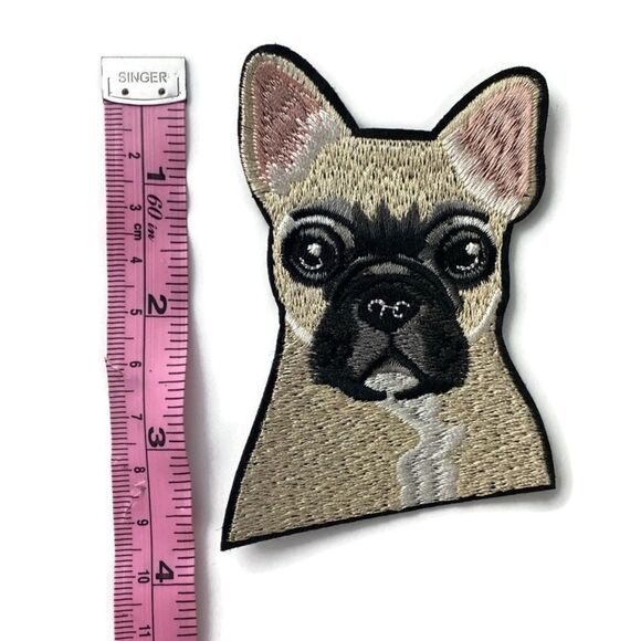 French Bulldog Embroidered Patch - Picture 3 of 5